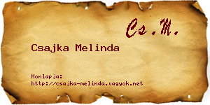 Csajka Melinda névjegykártya