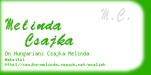 melinda csajka business card